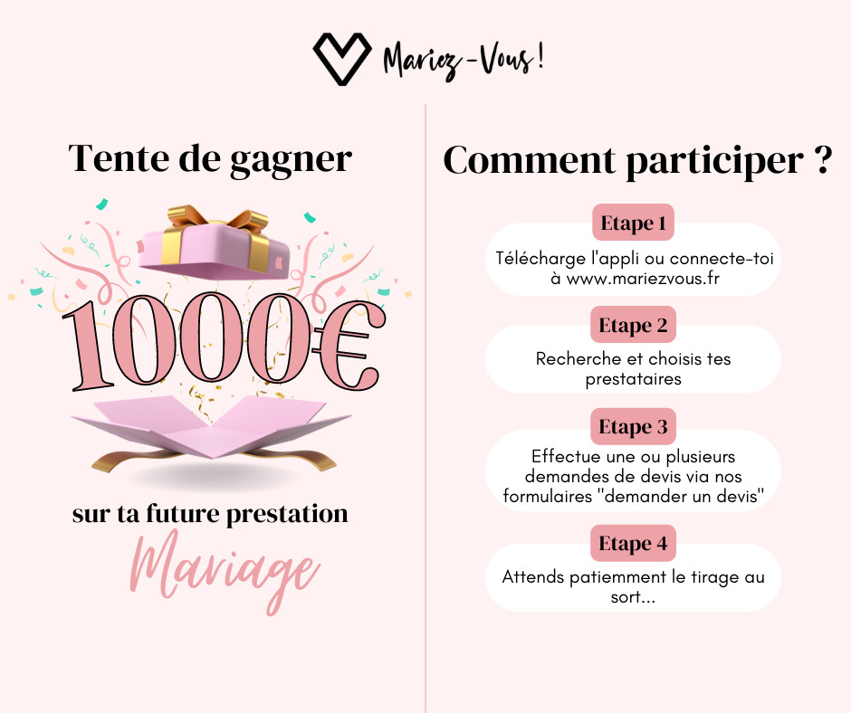 jeu pour les 2 ans de Mariez-Vous ! tente de gagner 1000€